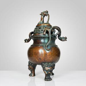 เตาเผากำยานทองเหลืองขนาดเล็ก ดีไซน์ย้อนยุค สำหรับใช้ในบ้าน ตกแต่งบ้าน และใช้ในพิธีกรรมทางศาสนา - Product Image 3