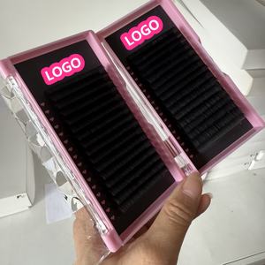 Extensions de <span class=keywords><strong>cils</strong></span> individuelles en cheveux synthétiques noir mat ultra-volumineuses, faites à la main, sans cruauté, véganes, effet cachemire - Product Image 4