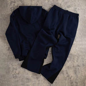 2026 Top Selling Wholesale Men's Vintage <b>Hooded</b> Solid Tracksuit with Custom Design Winter Collection 100% Cotton OEM Service - Product Image 2