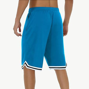 Ropa deportiva Bsci, venta al por mayor, pantalones cortos largos de baloncesto de secado rápido para hombre con bolsillos con cremallera, pantalones cortos deportivos de malla para entrenamiento de gimnasio Atlético - Product Image 2
