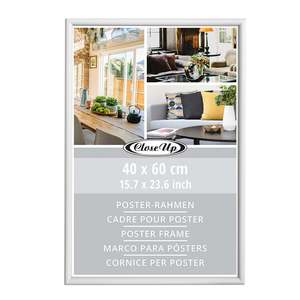 Simple Style White Plastic <b>Poster</b> Frame 40x60cm Double Sided Photo Frame Magnet Metal Type 5x7 PS Material Decorative Feature - Product Image 1