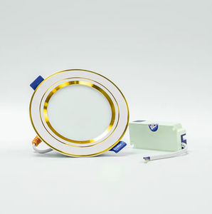 LED Aluminum 90mm Cut-Out <b>Downlight</b> Modern Minimalist with Golden Border Great Value for Home Office TLC Certified Made Vietnam - Product Image 2