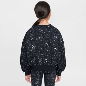 100% coton polaire ras du cou sweat pour garçons filles-épaules tombantes décontracté doux chaud hiver porter côtelé poignets ourlet - Product Image 2