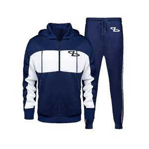 Vente en gros de logo personnalisé veste zippée ensemble de survêtement pour hommes avec panneaux latéraux | Survêtement coupe-vent en nylon vierge pour hommes - Product Image 1