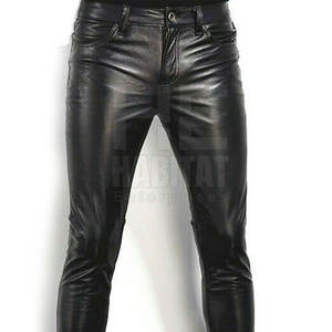 กางเกงหนังผู้ชายขายดี น้ำหนักเบา สวมใส่สบาย ทนทาน หนังแท้ นุ่ม ดูดีมีสไตล์ - Product Image 4