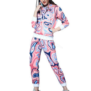 Dernier design, survêtement décontracté pour femme, hiver, uni, sublimation, respirant, écologique, ensemble jogging 2 pièces - Product Image 6