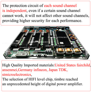 <strong>4</strong> CH 5800 Watt <strong>18</strong> Inch Bass Amplifier Subwoofer Amplifier with DSP 80v-296v Pfc System Built-in Germany ALLDSP DSP Module - Product Image 2