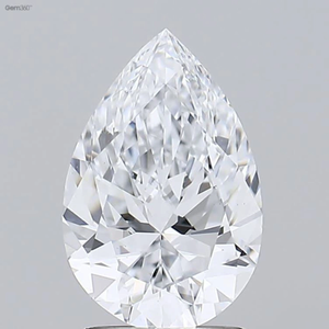 D couleur SI1, taille de clarté 1.50Ct diamant poli en forme de poire HPHT-CVD, bijoux en diamant en vrac - Product Image 1