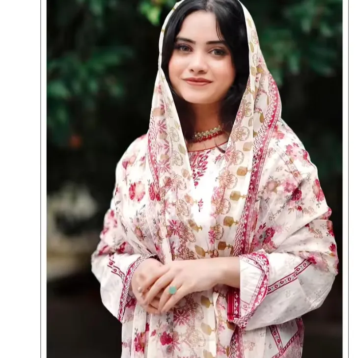FULPARI, Женская Пакистанская Курта, новая мода, чистый хлопок, принт с тяжелой самовышивкой, ткань лучшего качества по самым низким ценам
