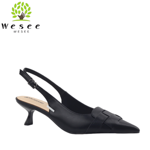 Chaussures de fronde confortables pour femmes de printemps et d'été chaussures de haute qualité à la main à la mode bout pointu chaussures à petits talons - Product Image 1