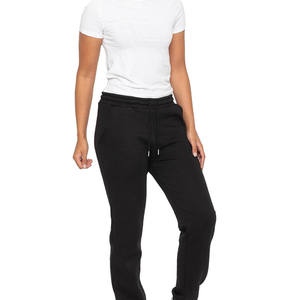 Pantalon de survêtement en polaire noire pour femmes Pantalon de survêtement décontracté à taille haute avec poches - Product Image 5