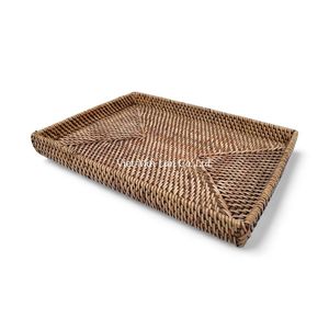 Handmade Natural Rattan <b>Tray</b> For Serving Food Drinks And Decorative <b>Table</b> Use In Home And Dining Area - Product Image 1