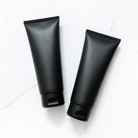 Botol krim penghilang wajah pria, 100g 100ml Scrub hitam cuci wajah kosmetik tabung cahaya