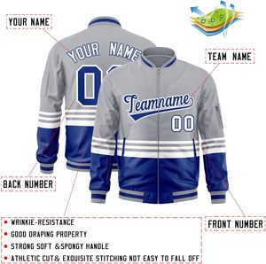 Veste Letterman pour l'école avec fermeture à glissière complète OEM Varsity Style Couleurs et logos personnalisés - Product Image 3