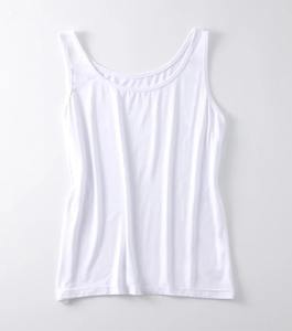 Modal Slim Fit Tank Top Mujer Verano Ropa exterior Interior Thin Base Layer Top Sin tirantes Sin espalda - Product Image 2