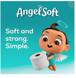 Papier toilette Angel Soft 2 plis en pâte de bois vierge, best-seller, 4 méga rouleaux et 36 rouleaux standard, fabriqué au Royaume-Uni - Product Image 3