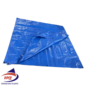 Feuilles de bâche PE bâches en plastique tissu de couleur bleu bleu signature 2 côtés poids lourd pour couverture tissu pe - Product Image 5