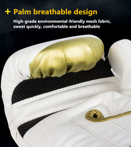 Guantes de boxeo duraderos con logotipo personalizado, guantes de entrenamiento deportivo de calidad para gimnasio, todos los tamaños, protección de manos para adultos, 6oz, 16oz, cuero y PU - Product Image 5