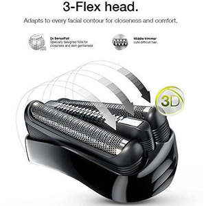Rasoir électrique pour homme à triple lame, étanche IPX7, utilisation humide/sèche, interface en allemand, lames de rechange pour le corps - Product Image 3