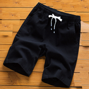 Pantalons pour hommes avec logo personnalisé OEM, pantalons décontractés de plage, shorts en soie glacée d'été, pantalons de sport de grande taille pour hommes - Product Image 5