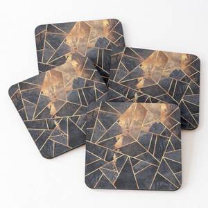 Posavasos para servir té con estampado de madera de nuevo diseño, Juego de 4 piezas, superventas, posavasos para el hogar y la cocina, superventas de epoxi - Product Image 1