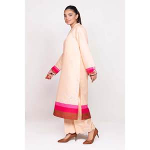 Chemise en satin pour femme, artisanat de couture, soie brute imprimée et brodée, modèle WGK-RSS-PE-2088 - Product Image 5