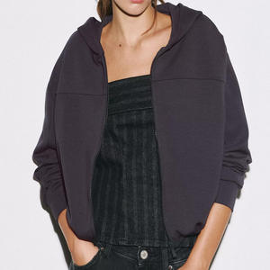 เสื้อสเวตเตอร์สวมหัวมีฮู้ดสำหรับผู้หญิงเสื้อสเวตเชิ้ตแบบสวมศีรษะทรงโอเวอร์ไซส์แขนยาวผ้าฟลีซนุ่มใส่ด้านในเพื่อความอบอุ่นและสบายสไตล์สวมหัวสวมใส่สบาย - Product Image 4