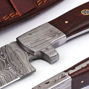 Cuchillo de Caza de Acero de Damasco Hecho a Medida con Mango de Madera, Alta Durabilidad, Cuchillo de Camping para Exteriores, OEM Disponible - Product Image 6