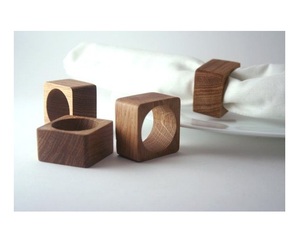 <b>High</b> Quality Eco-Friendly American Style Decorative Metal Napkin Rings with Natural Wood Finished for Daily <b>Kitchen</b> Use - Product Image 4