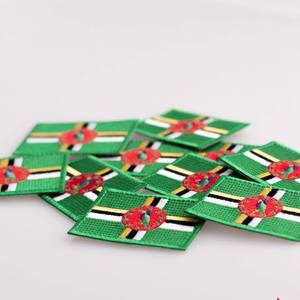 La bandera del país de Dominica Emblema nacional Hierro bordado en, Parche bordado de la bandera de Dominica - Product Image 2