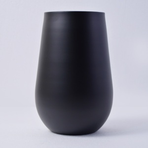 Jarrón de Metal de aluminio negro moderno, maceta decorativa de mesa para boda y hogar, jarrón decorativo elegante de maceta negra - Product Image 6