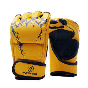 Gants de MMA en cuir de qualité supérieure, logo personnalisé, respirants, confortables, légers, haute qualité, SILVER SEA SPORTS - Product Image 2