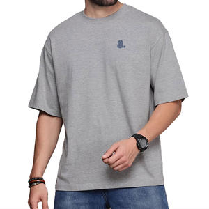 เสื้อยืดผู้ชายผ้าคอตตอนใยไม้ไผ่ขนาดใหญ่ทรงโอเวอร์ไซส์สไตล์วินเทจขนาดใหญ่พลัสไซส์ระบายอากาศว่างเปล่า - Product Image 1