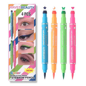 Maquillage Fte Stylo Eyeliner Rétractable Imperméable Double Pointe Liquide Coloré - Product Image 1