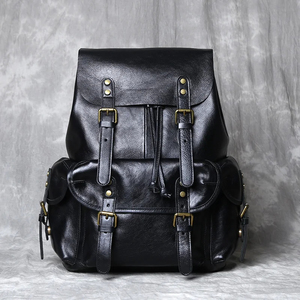 New Product Casual Backpack Double-deck 15L Waterproof Genuine Leather Pebble Pattern <b>Laptop</b> Backpacks for Outdoor - Product Image 6