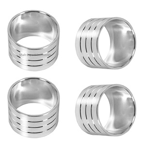 Unique Design Metal Silver Plated Round <b>Napkin</b> Ring for Dinner <b>Parties</b> Dining Table Decor Handmade <b>Napkin</b> Holder - Product Image 2