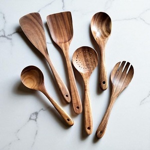 Cuchara de cocina de madera ecológica con diseño único en forma de corazón Cuchara de madera Todos los tamaños Entrega rápida a precio barato - Product Image 6