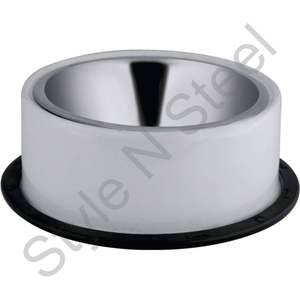 Stainless Steel Anti Skid White Color Pet Bowl Stainless Steel <b>Dog</b> Bowl With Metal <b>Stand</b> Non-Slip Wholesale Price - Product Image 1