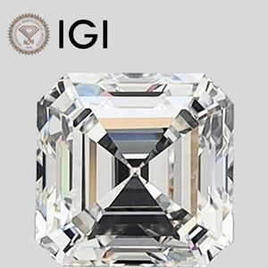 Diamante de Laboratorio Asscher de 2 Quilates, Color D, Claridad VS1, Certificado IGI, Corte Asscher, Suelto - Product Image 1