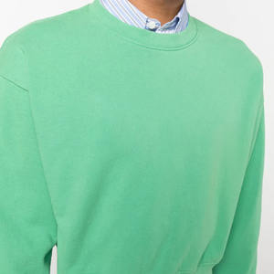 Sweat-shirt à col montant à manches longues pour homme - Teinture unie Logo et couleurs personnalisés Écologique 100% coton - Product Image 6