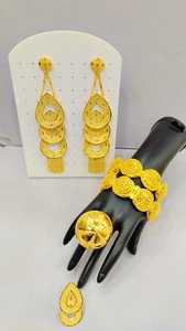 Fabricant africain bijoux de mariée à la mode pour mariage en turquie ensemble de collier long avec boucles d'oreilles pour femmes charme prêt à être expédié - Product Image 2