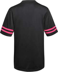 Camiseta de uniforme de fútbol americano personalizable para hombre, recién llegado, manga corta, transpirable, diseño de conjunto de Color negro - Product Image 2