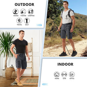 <b>Men's</b> Summer Beach <b>Shorts</b> Quick-Drying Custom Printed Polyester Summer Beach <b>Shorts</b> with Vintage Decoration Solid Pattern - Product Image 5