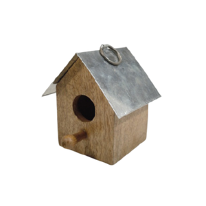 Maison d'oiseau en bois massif avec toit de conception coupée de haute qualité en gros fait à la main jardin balcon décoratif maison d'oiseau en bois - Product Image 2