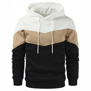 Sweat-shirt à capuche multicolores (blanc, marron, noir) - Streetwear décontracté pour hommes, design personnalisé - Product Image 6