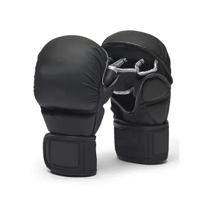 Guantes de MMA Profesionales Hechos a Medida, Nuevos Guantes de PU Que Absorben la Humedad con Cierre de Gancho y Bucle, Conjunto de Sparring para Boxeo y Artes Marciales - Product Image 1