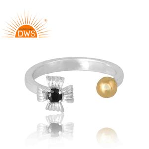 Tendance Design 925 Sterling Silver Naturel Noir Spinal Gemstone Anneau Bijoux Personnalisés Pour Les Femmes Cadeau Pour Elle - Product Image 3