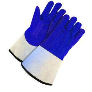 Gants de travail de soudage en cuir de vache fendu robuste Protection de sécurité industrielle de paume de hockey renforcée pour les gants de travail - Product Image 6