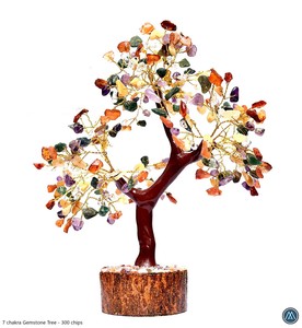 Alta calidad 300-Chip Seven Chakra piedra preciosa tallada árbol Natural y romántico amor estilo al por mayor para la decoración del hogar - Product Image 3