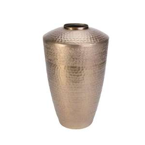 Vase à fleurs élégant martelé fait à la main Qualité à la mode Design moderne Métal souligné Maison Salon Pot de fleur en métal - Product Image 2